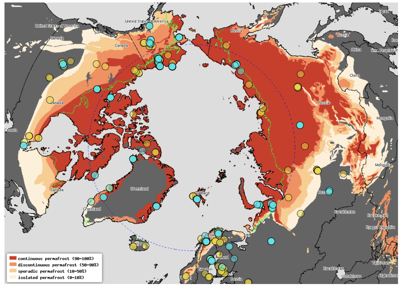 Permafrost Polar Climate Change   Permafrost Map 